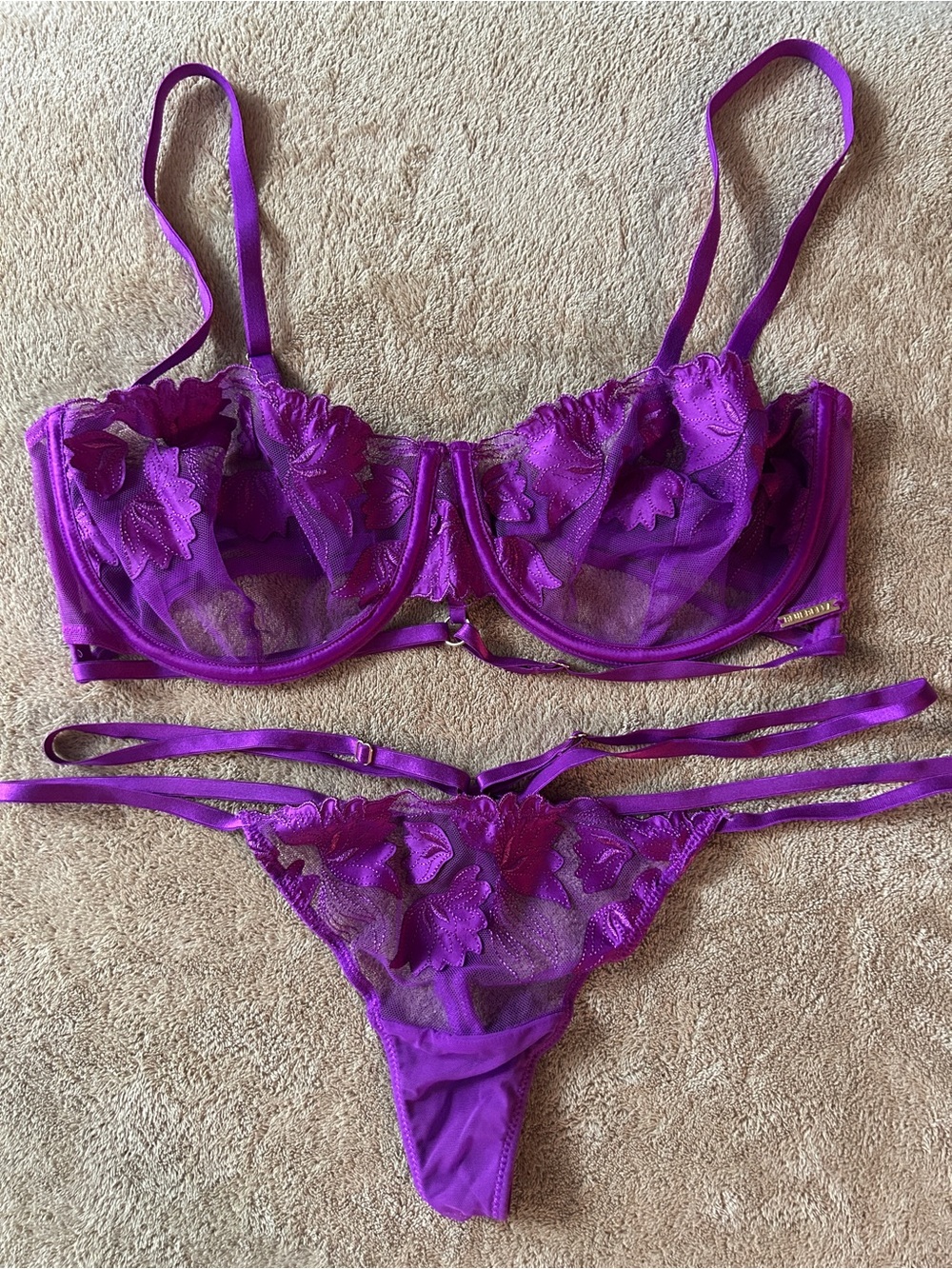 Bluebella Isla Vibrant Purple Bra & Thong